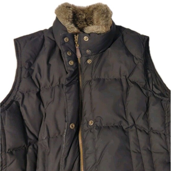Eddie Bauer Women's Goose Down Puffer Vest Faux Fur Trim Outdoor Hiking Size M - Picture 3 of 10